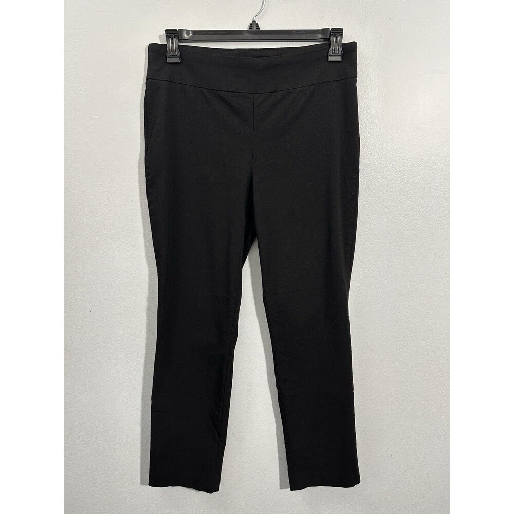Hilary Radley Women’s Size 12 Black Pull On Stretch Slim Dress Pants Career